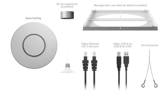 Microphone de plafond Shure Stem Ceiling