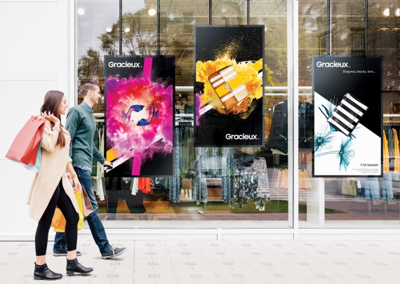 Écran vitrine Samsung OMR